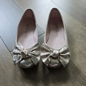 Girls Ballet Gold Flats Size 12